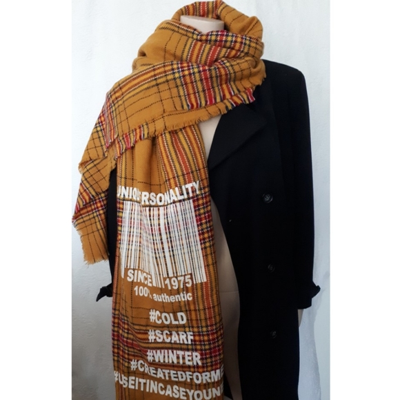 Zara | Plaid Print Blanket Scarf with Details - Picture 5 of 9